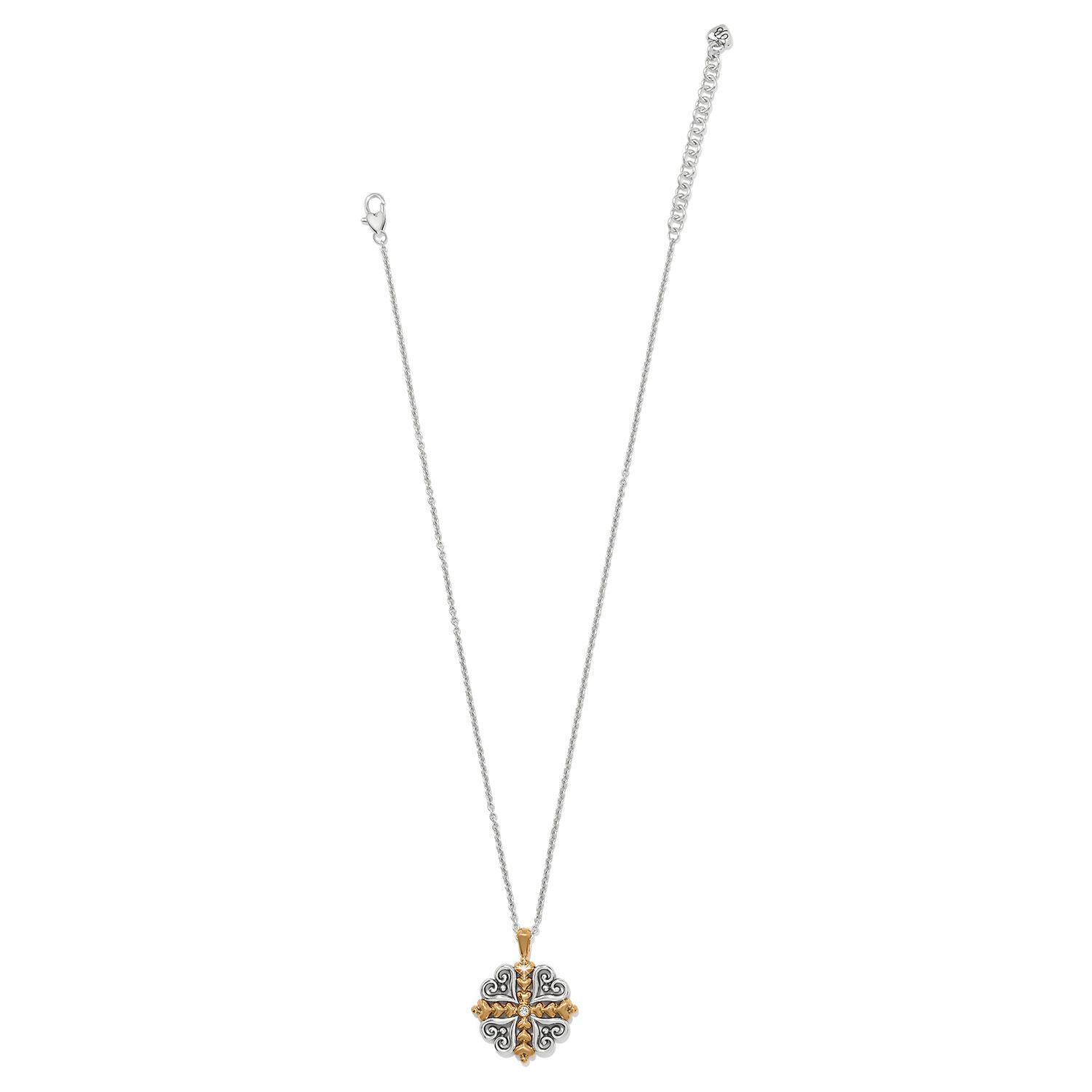 Brighton Alcazar Heart Two Tone Necklace, Color: Silver/Gold