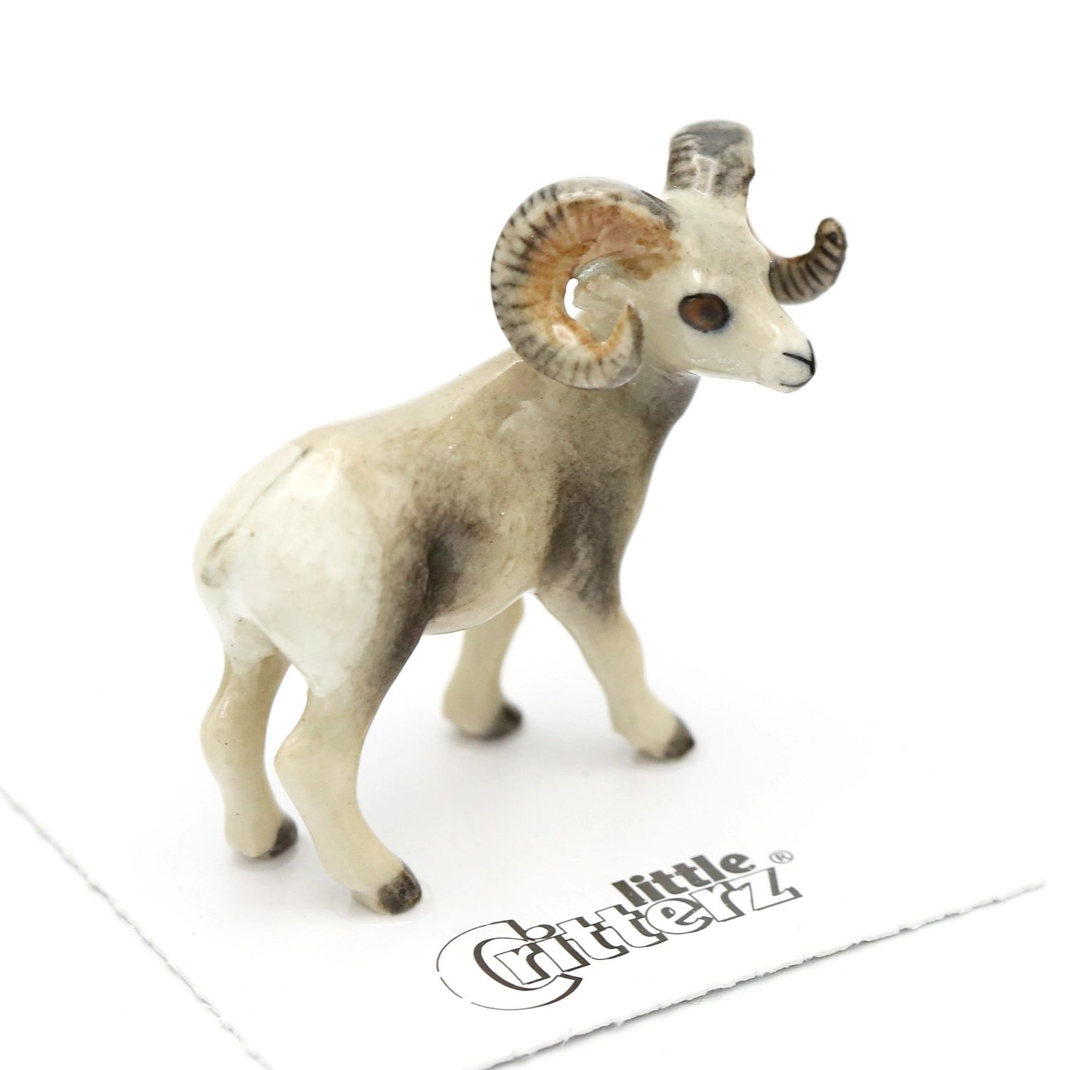 Little Critterz Porcelain Miniature - Clash Bighorn Sheep