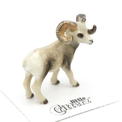 Little Critterz Porcelain Miniature - Clash Bighorn Sheep