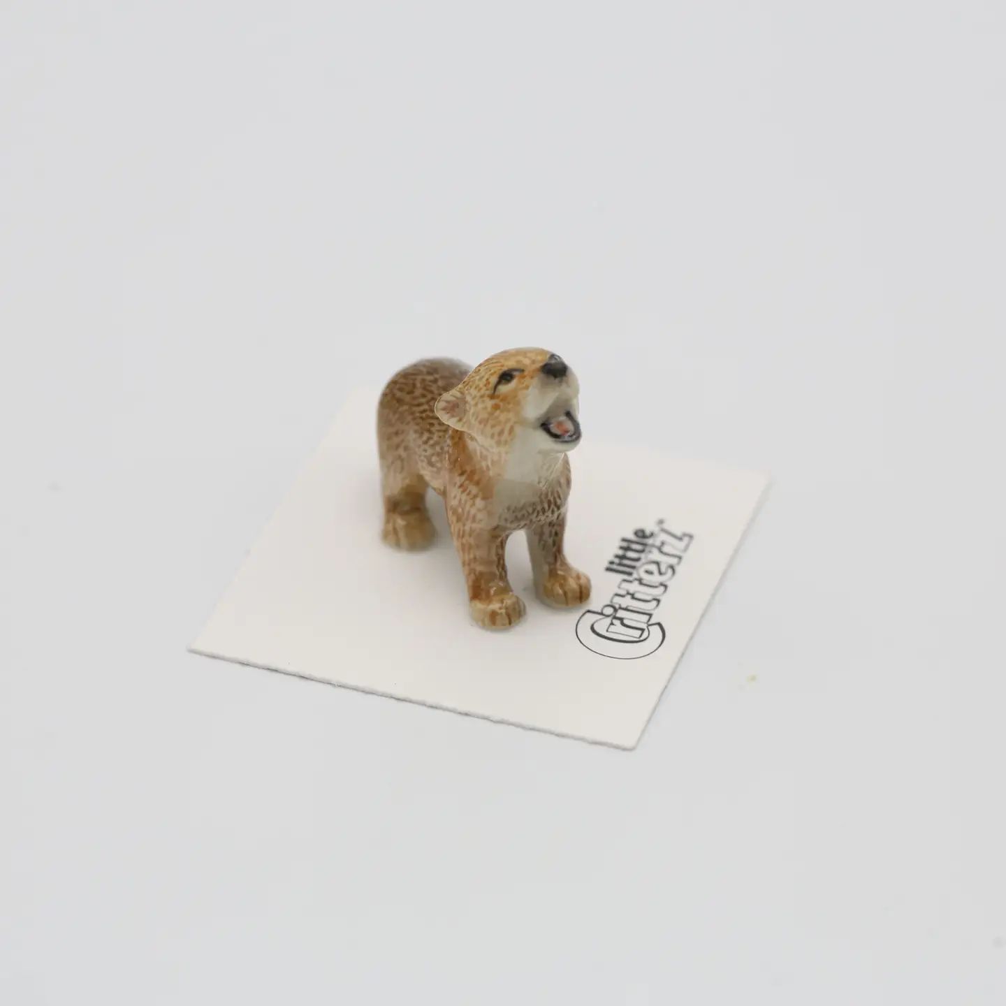 Little Critterz Porcelain Miniature - Howler Coyote Pup