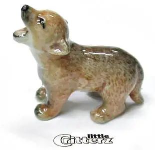 Little Critterz Porcelain Miniature - Howler Coyote Pup