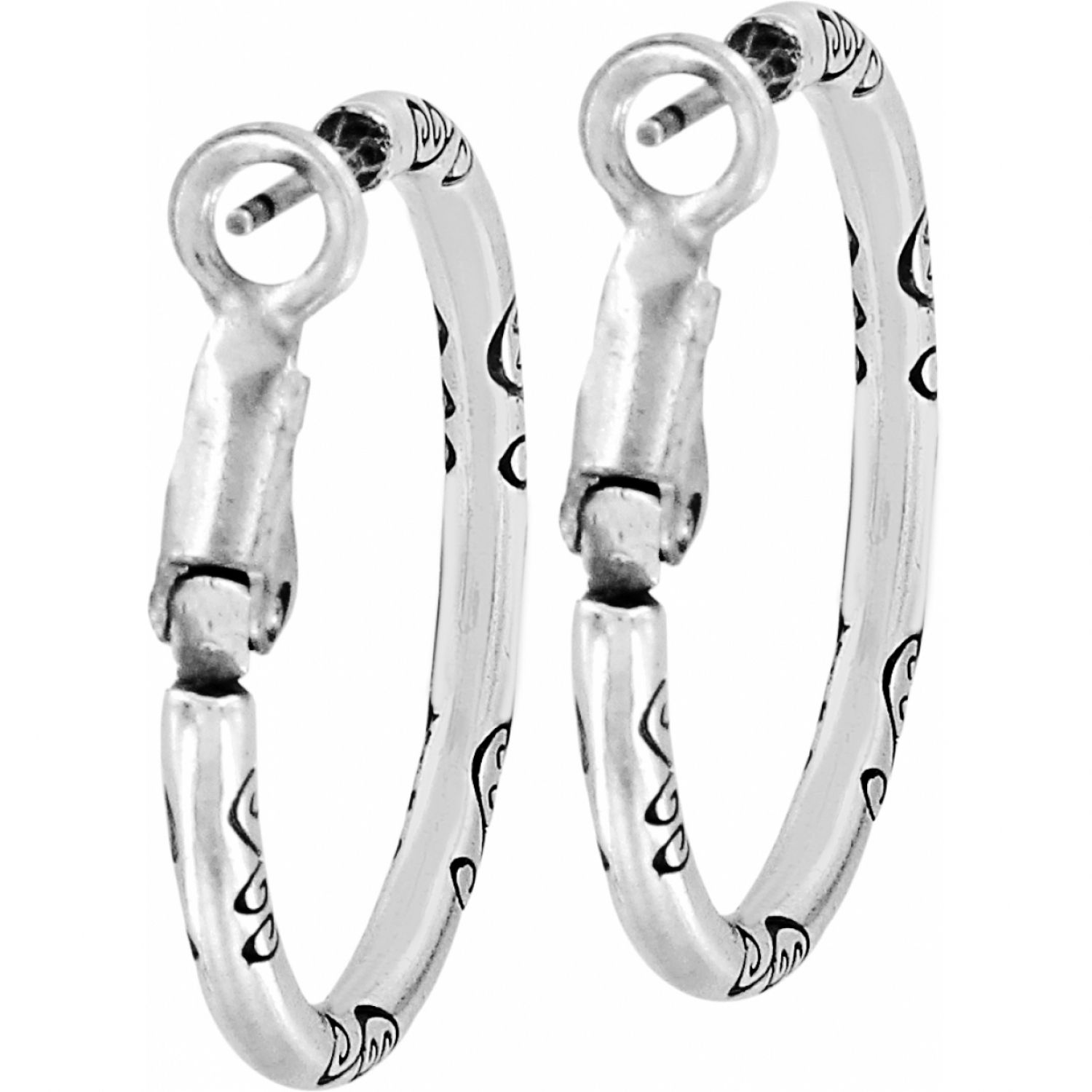 Brighton Small Hoop Charm Earring, Silver, Color: Silver