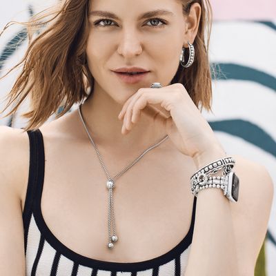 Brighton Pretty Tough Bold Stud Lariat Necklace