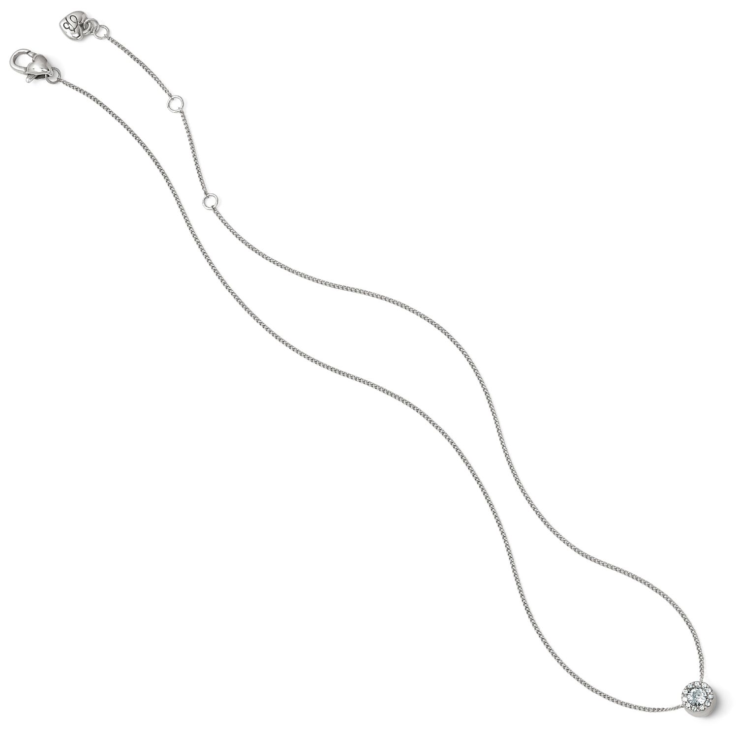 Brighton Illumina Mini Solitaire Necklace, Color: Silver
