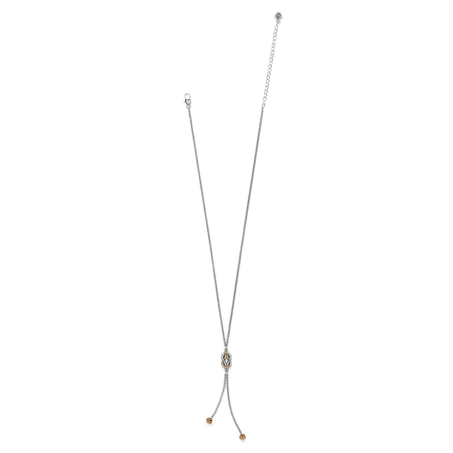 Brighton Interlok Harmony Two Tone Lariat Necklace, Color: Silver/Gold