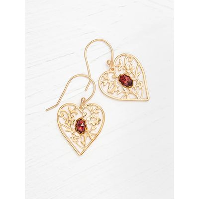 Holly Yashi Blooming Heart Earrings
