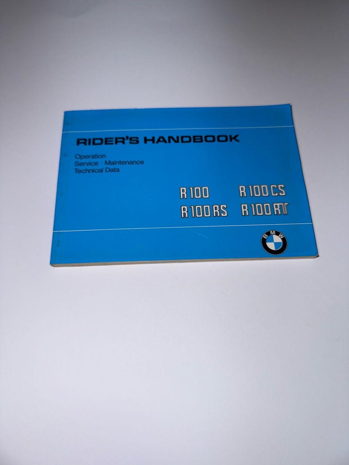 BMW Riders Handbook (R100 CS/RS/RT)