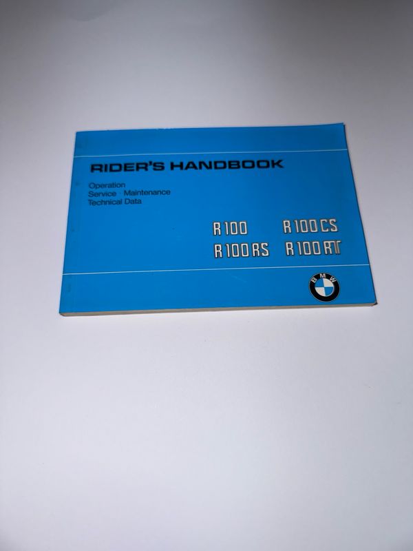 BMW Riders Handbook (R100 CS/RS/RT)