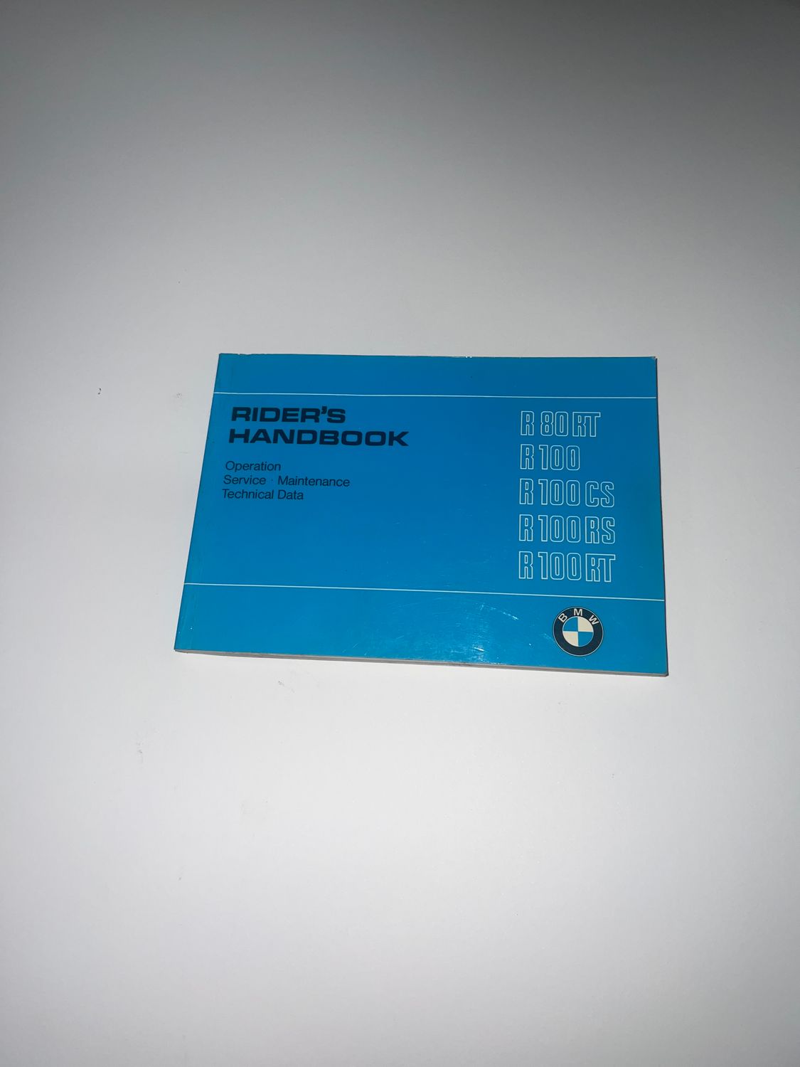 BMW RIDERS HANDBOOK (R80RT, R100 CS/RS/RT)