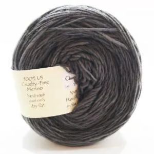 Merino Fingering Semi Solid Shawl Ball, Colour: Charcoal
