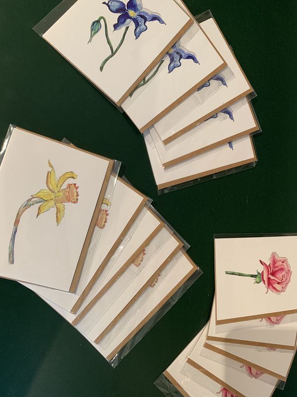 Handpainted Greeting Cards - NW