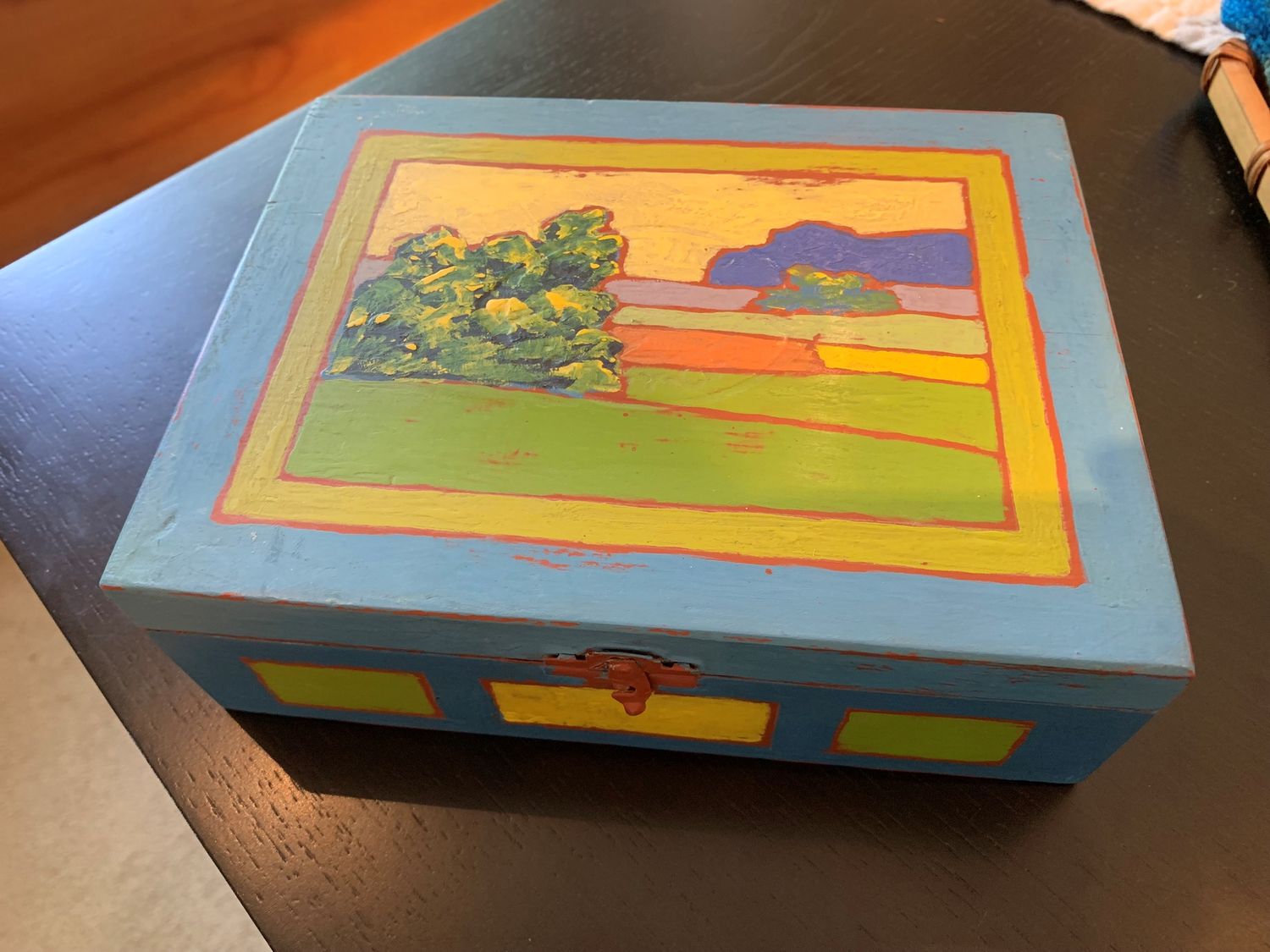 Small Deep Painted Box #4