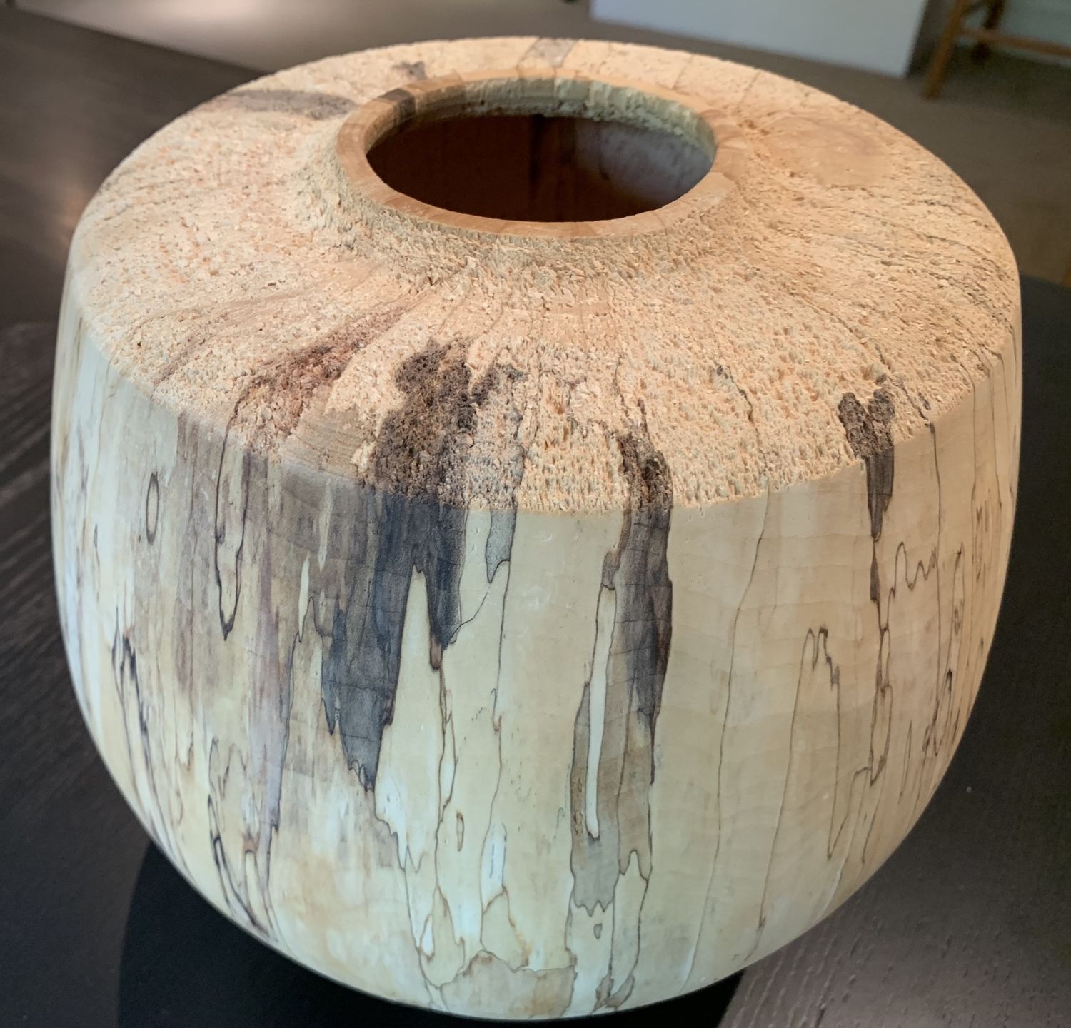Spalted Birch Vessel - Tv083023spb (rough top)