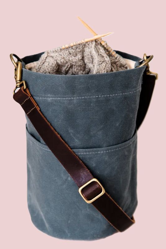 Waxed Canvas Bucket Bag