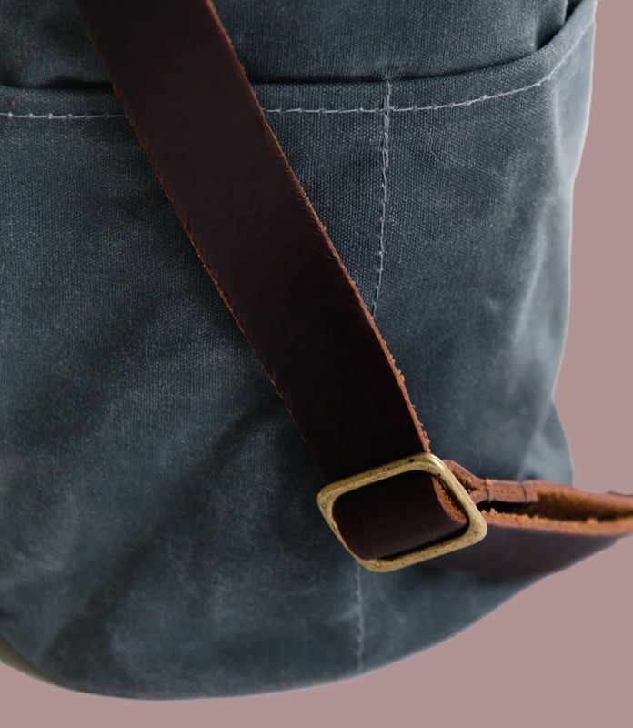 Waxed Canvas Bucket Bag