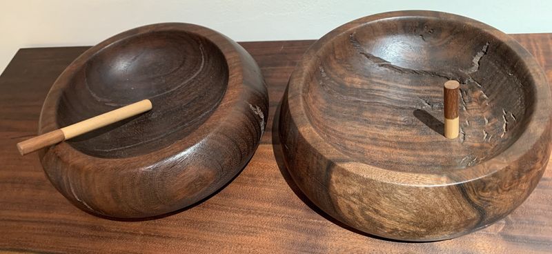 Smoker Bowls – Claro Walnut - Pair