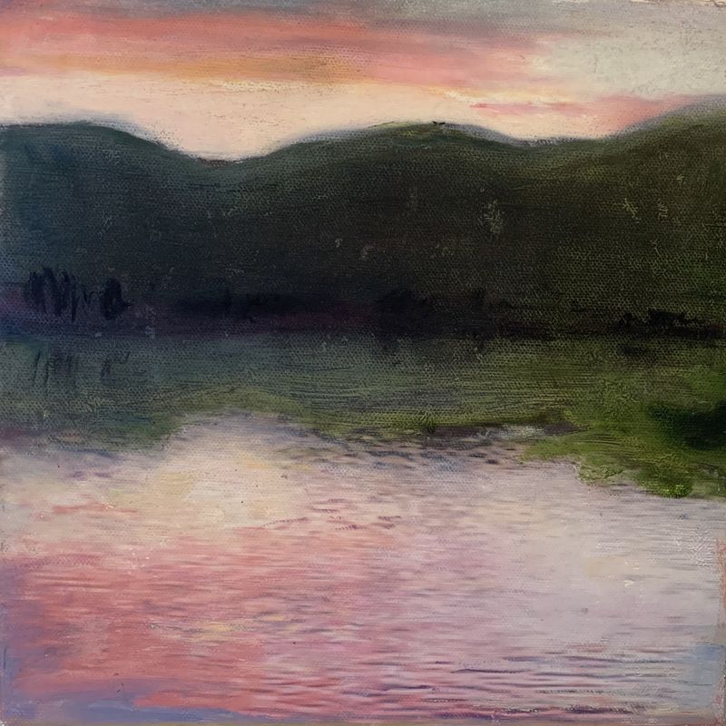 Nov 10 Pink Shimmer Pontoosuc 10&quot; x 10&quot; ltd ed 1/25