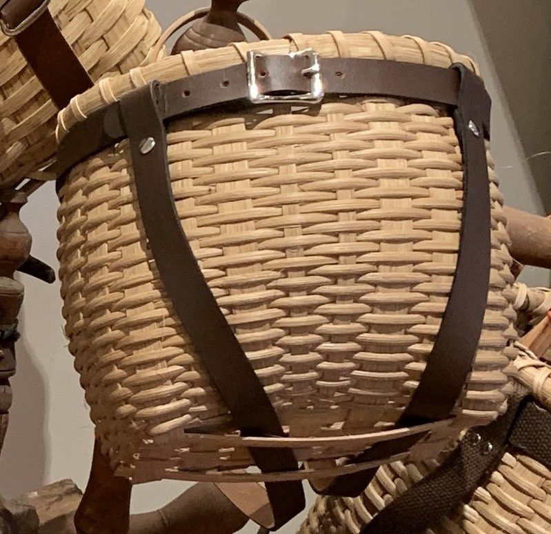 Basket - Adirondack - small w/ leather strapping