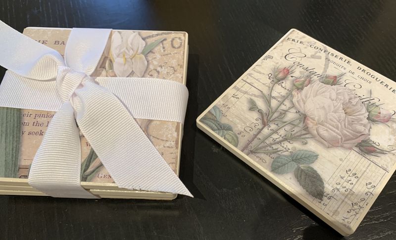 CST4 - Coaster Vintage Botanical Set/4