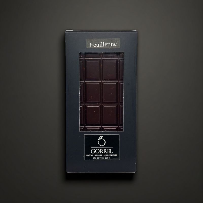 Tablette chocolat noir & éclats de feuilletine