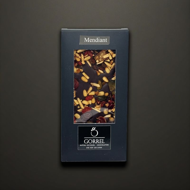 Tablette chocolat noir & mendiants