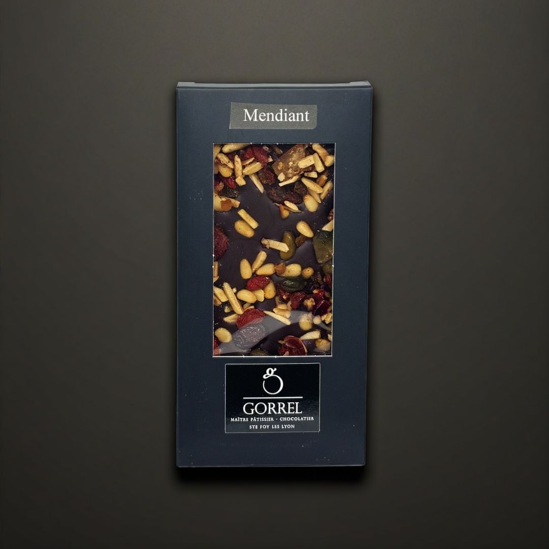 Tablette chocolat noir & mendiants