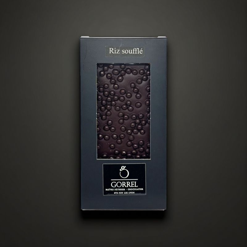 Tablette chocolat noir & riz soufflé