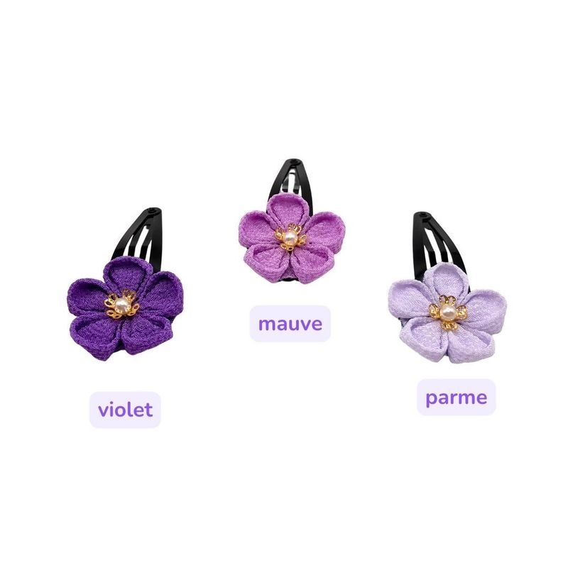 Barrette clip violet