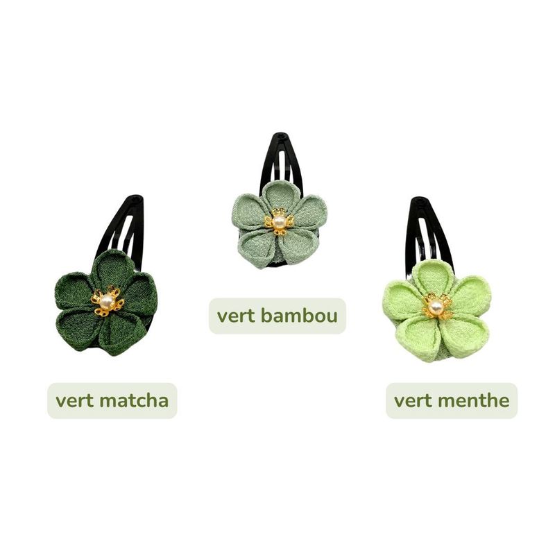 Barrette clip vert