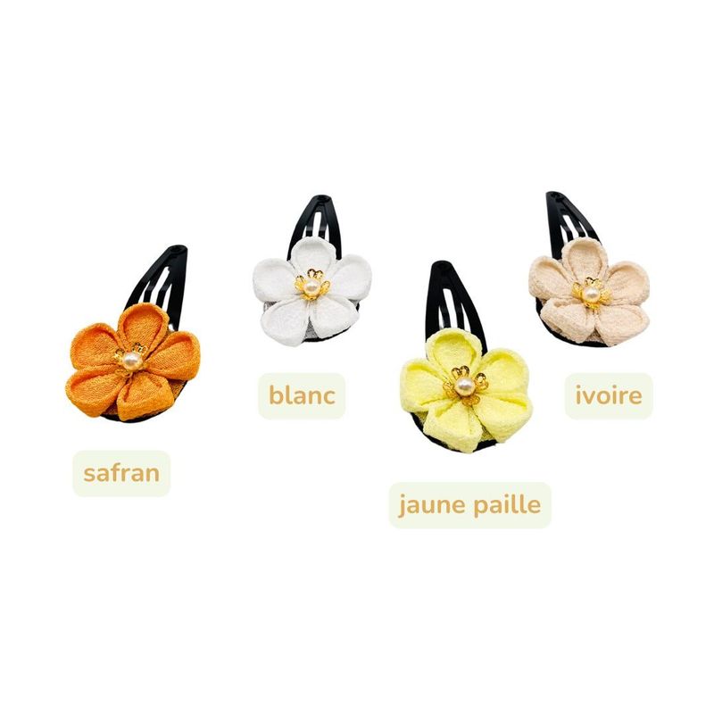 Barrette clip jaune