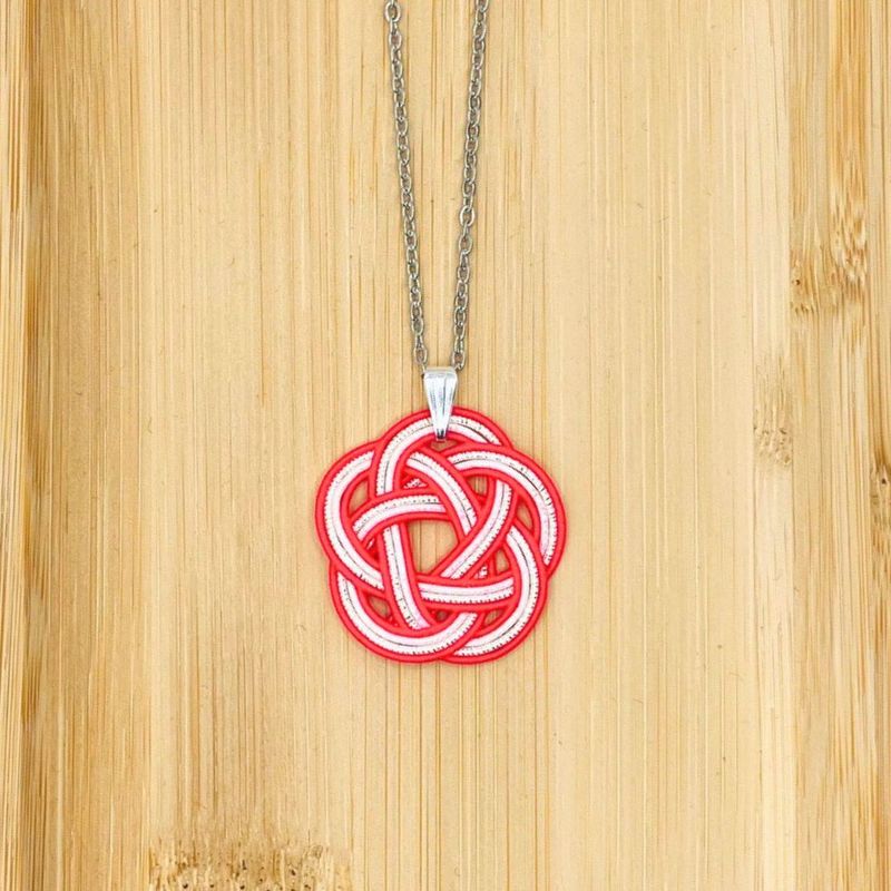 Collier Mizuhiki fuchsia