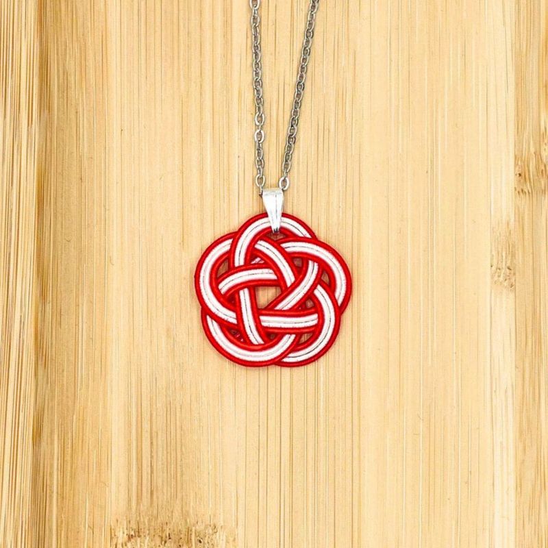 Collier Mizuhiki rouge