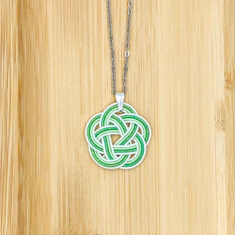 Collier Mizuhiki vert