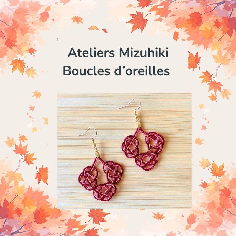Atelier Boucles d'oreilles Mizuhiki 18/10 Atelier Boucles d'oreilles Mizuhiki 18/10