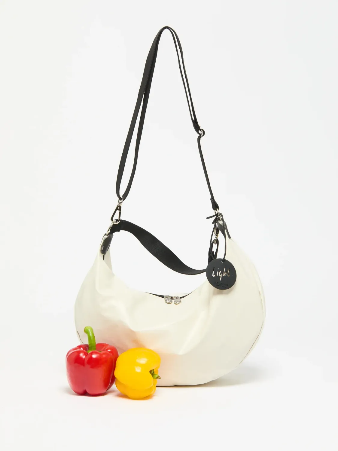 Sac demi-lune Charlie - Ecru
