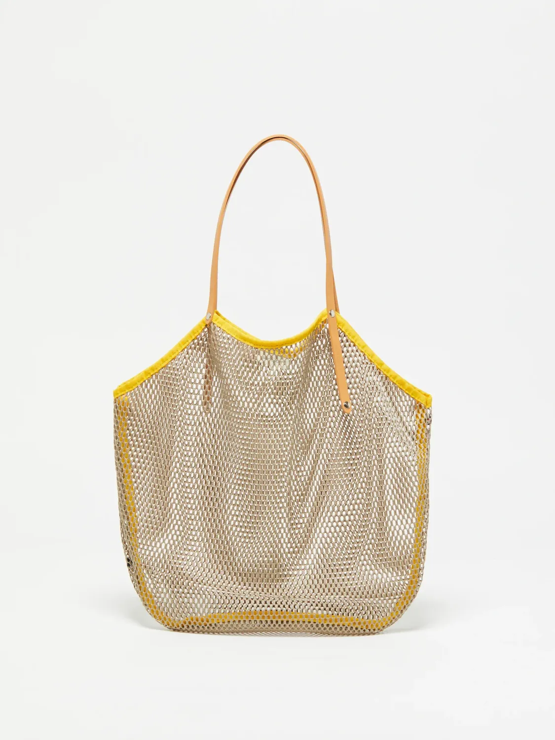Cabas Filet - Mastic/Jaune