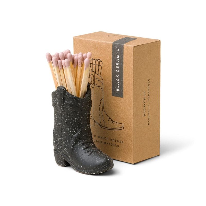 Porte-allumettes Botte Nashville - Noir