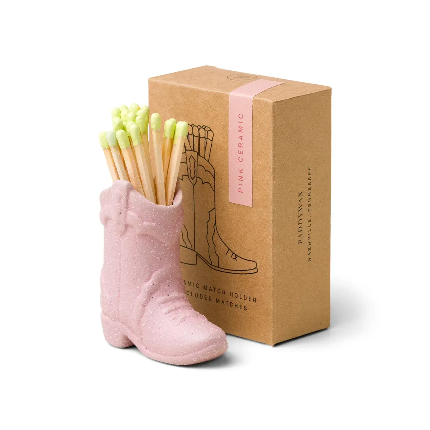 Porte-allumettes Botte Nashville - Rose