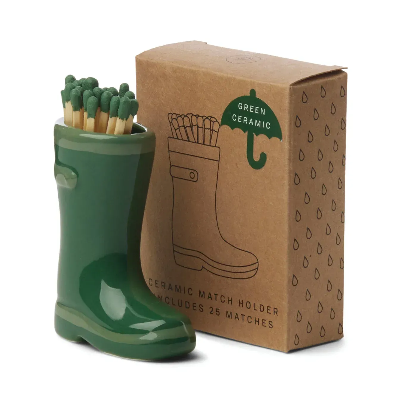 Porte-allumettes Botte Wellington - Vert