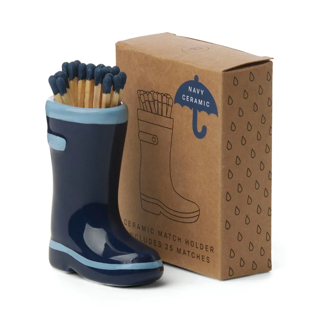 Porte-allumettes Botte Wellington - Bleu