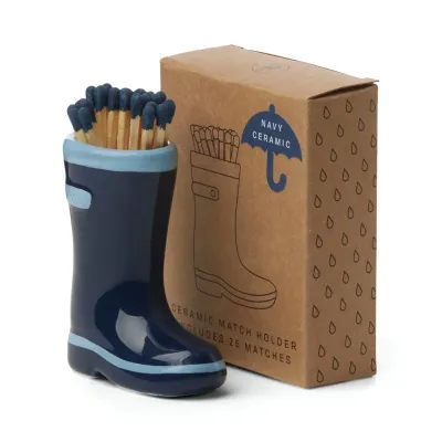 Porte-allumettes Botte Wellington - Bleu