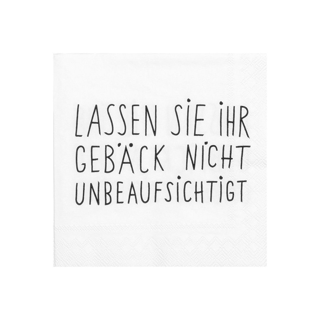Serviettes Cocktail "Lassen Sie Ihr Gebäck..."
