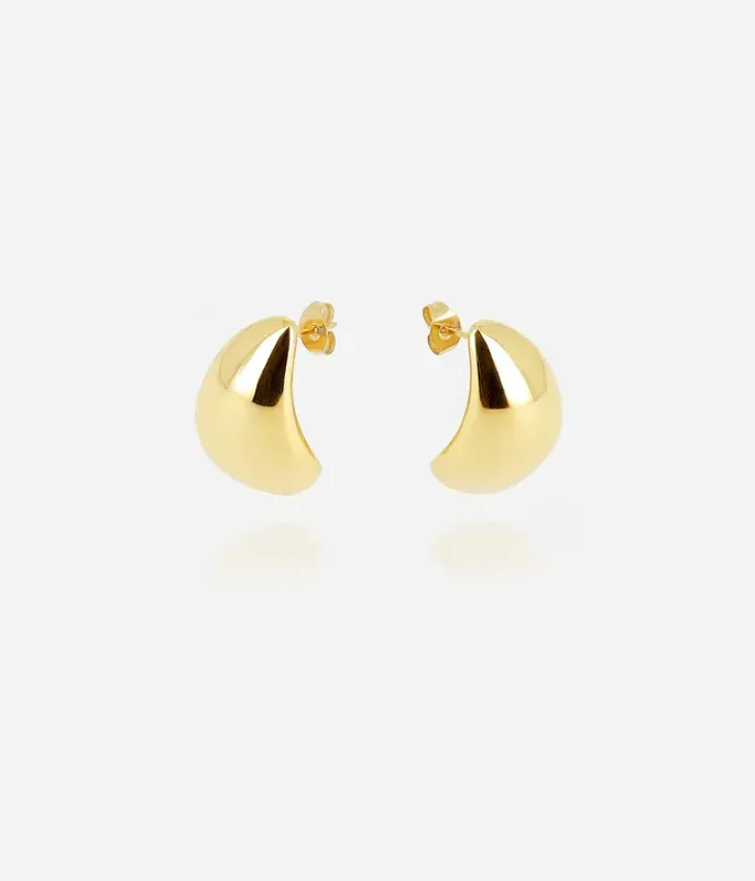 Boucles d'oreilles Phoebe - Acier Doré
