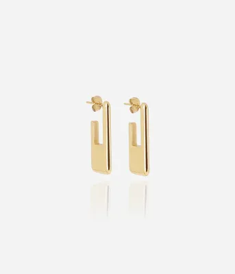 Boucles d'oreilles Nymphe - Acier Doré