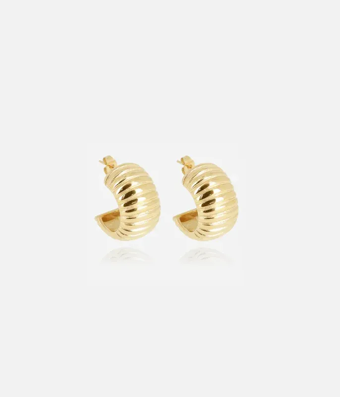 Boucles d'oreilles Lady - Acier Doré