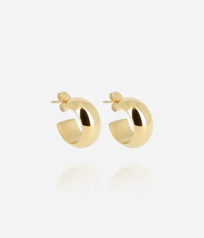 Boucles d'oreilles Velorum - Acier Doré