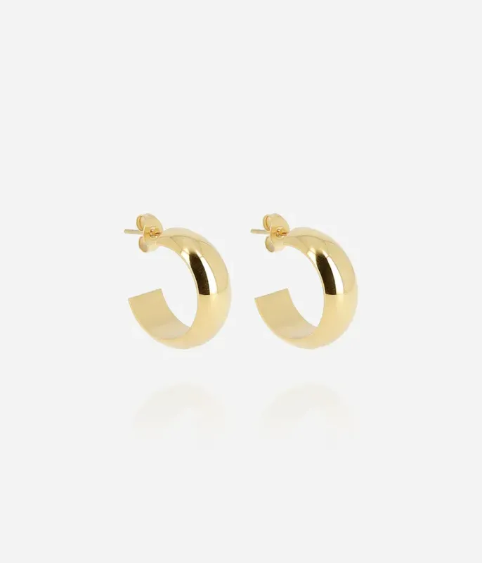 Boucles d'oreilles Pikok - Acier Doré