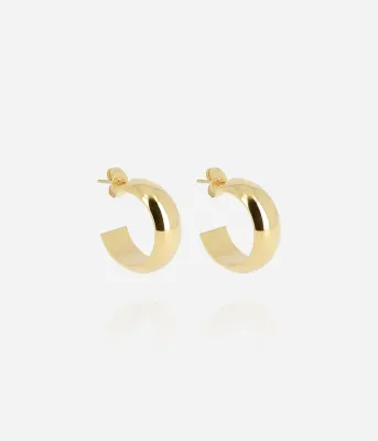 Boucles d'oreilles Pikok - Acier Doré