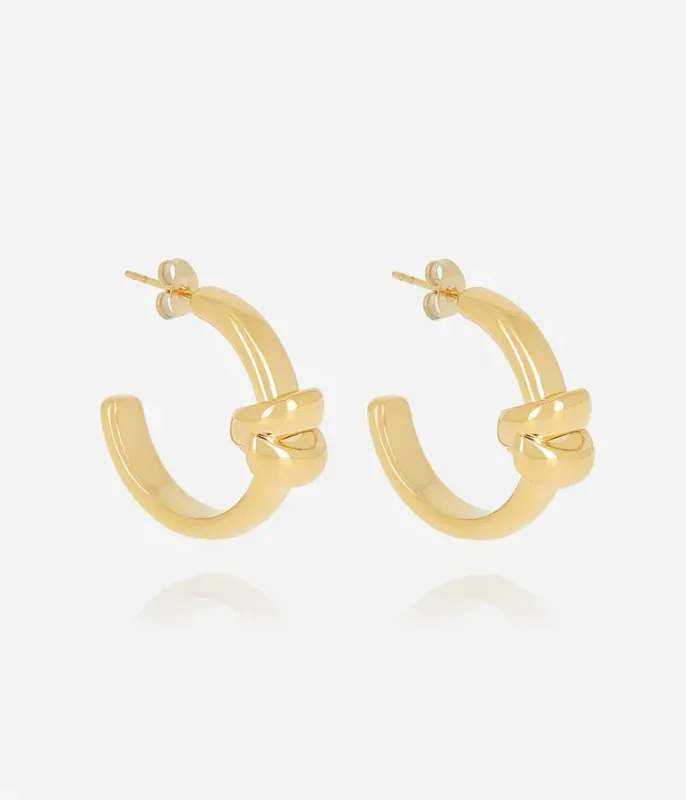 Boucles d'oreilles Theope - Acier Doré
