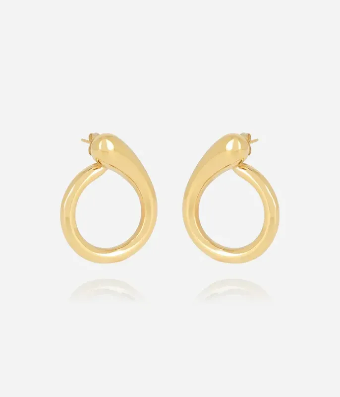 Boucles d'oreilles Malia - Acier Doré